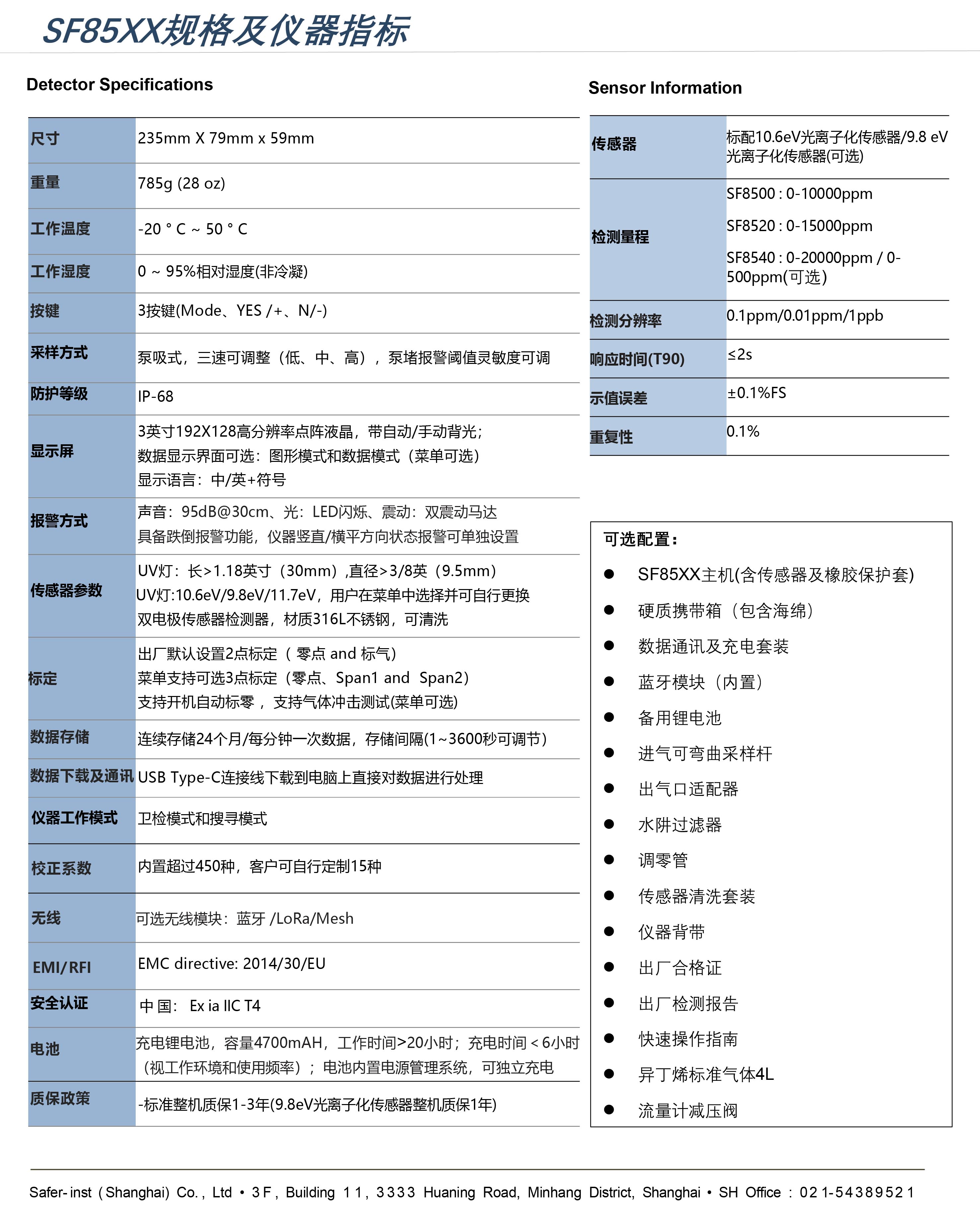 技术参数